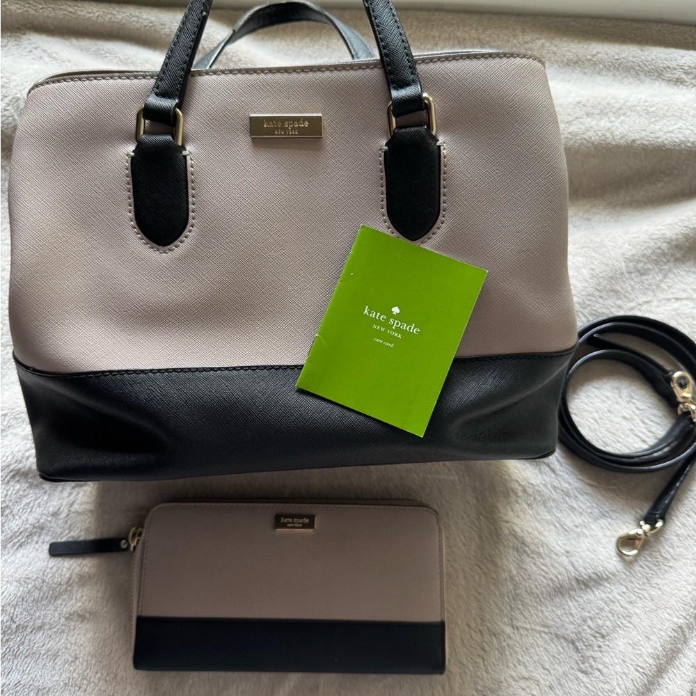 Kate Spade Black and Cream Women's Bag Set